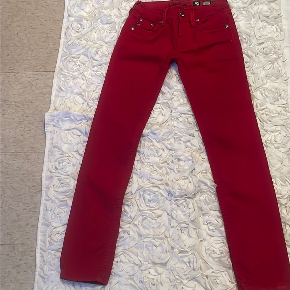 Red Slim Fit Jeans